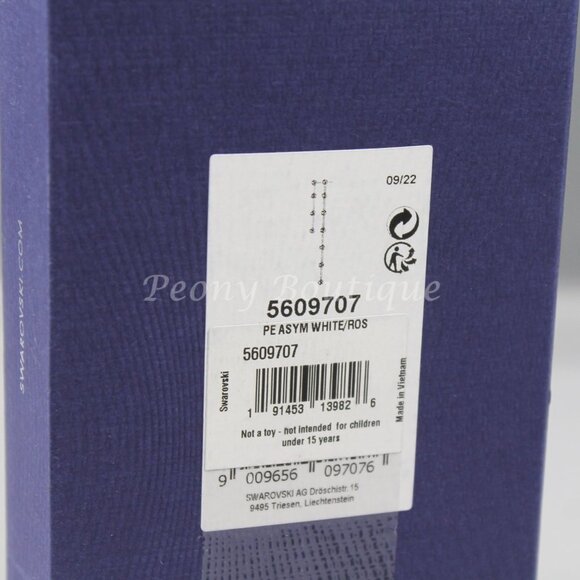 Swarovski 5609707 earrings jewelry assymetrical long rose gold crystals new - Picture 11 of 11